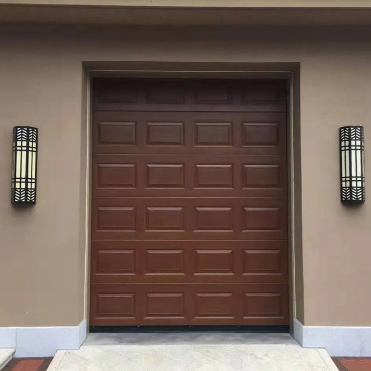 High quality single-layer steel garage door, wind resistant sliding door