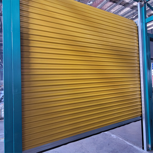 Yellow customized stainless steel rolling shutter door factory direct sales